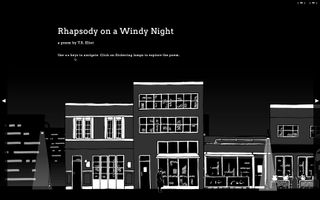 Screenshot of the street view of 'Rhapsody on a Windy Night, a poem by T.S. Eliot'.